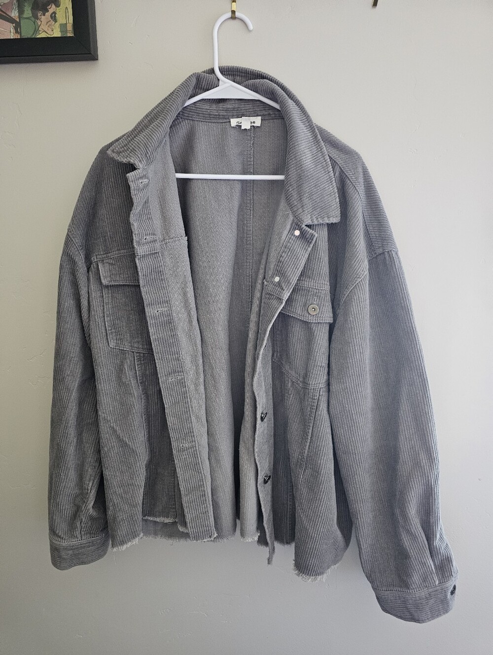 NWOT Gray Corduroy Jacket - Relaxed Workwear Style